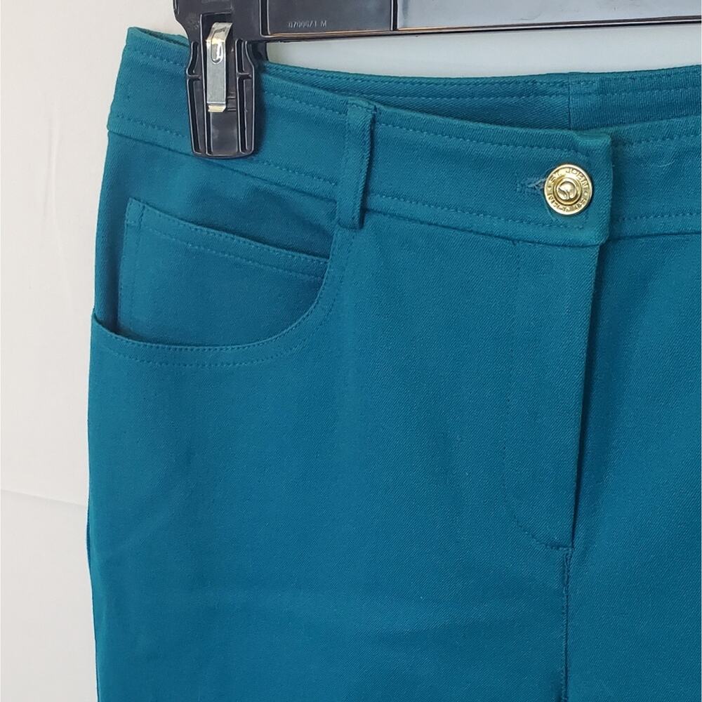 ❤️‍ VINTAGE St. John Yellow Label Colorful Teal Casual Straight Leg Pants - Picture 3 of 10